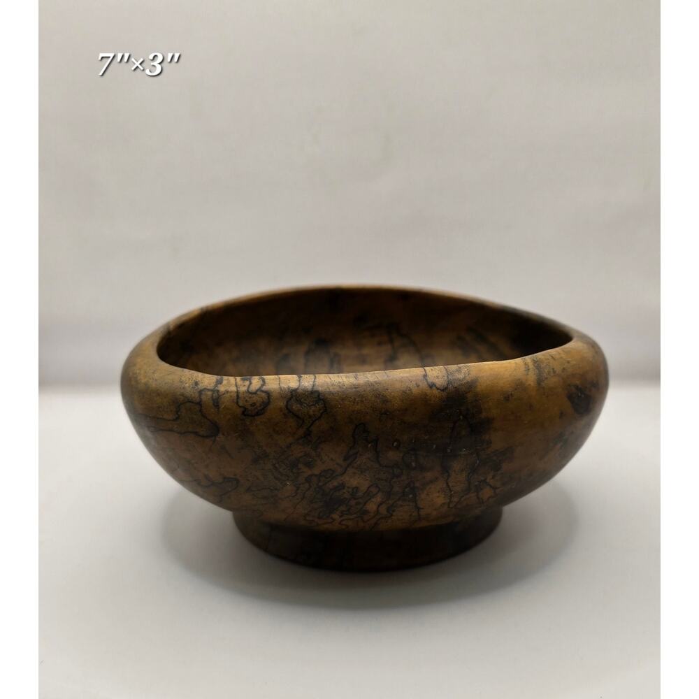 Vintage Mid-Century Handcrafted Wooden Bowl by David Auld‎